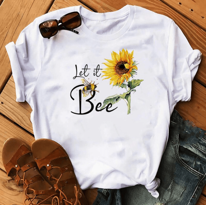 Bee T Shirt Cotton White